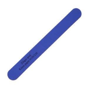 Zinger, Пилка для ногтей тонкая Овал (синяя) 150/220