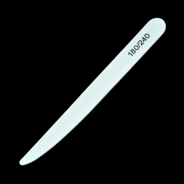 Пилка на деревянной основе «Нож» 180/240, белая