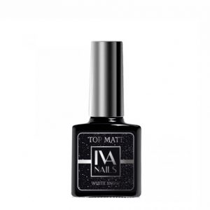 IVA Nails, Top Matte WHITE SNOW Матовый топ «Белый снег», 8мл