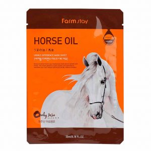 Farm Stay, Тканевая маска для лица с экстрактом лошадиного жира Horse oil, 23мл