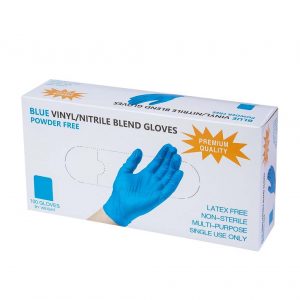 Blend Gloves, Перчатки винил-нитрил 50пар (голубые), размер М