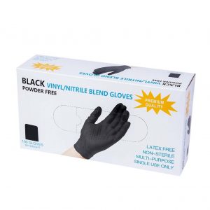 Blend Gloves, Перчатки винил-нитрил 50пар (черные)