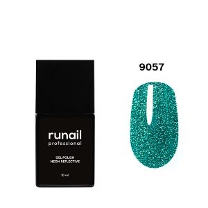 ruNail, Гель-лак неоновый светоотражающий Neon Reflective №9057, 10мл