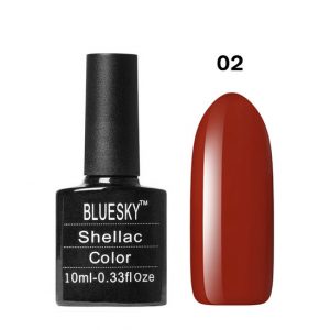 Bluesky (Блюскай), Гель-лак №02 темный оранжево-красный, 10мл