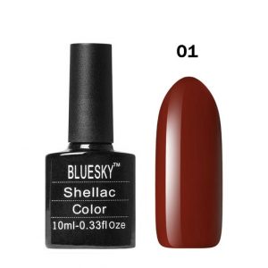 Bluesky (Блюскай), Гель-лак №01 красно-коричневый, 10мл