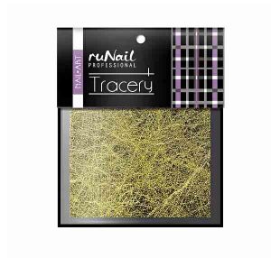 ruNail, Дизайн для ногтей «Паутинка» №2014, золото