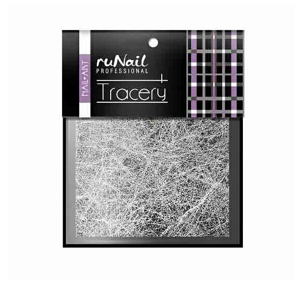 ruNail, Дизайн для ногтей «Паутинка» №2015, серебро
