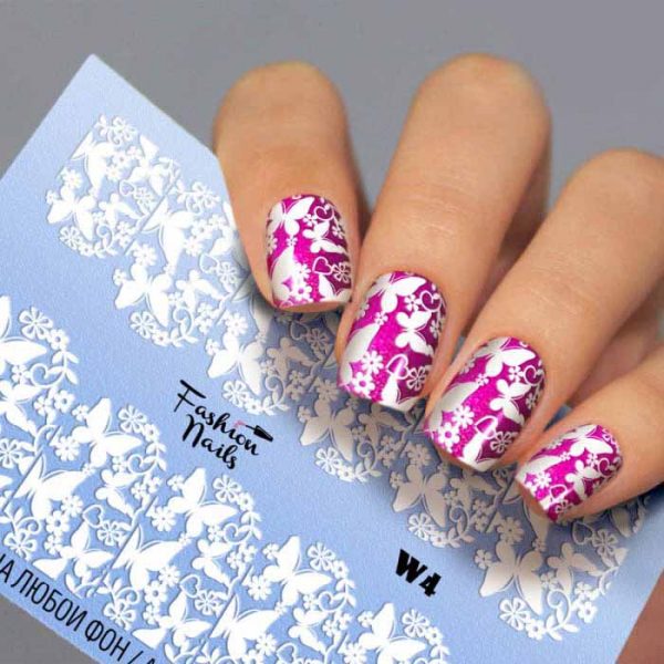 Fashion Nails, Слайдер дизайн White-004