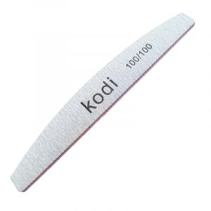 Kodi, Пилка для ногтей Полумесяц (серая) 100/100