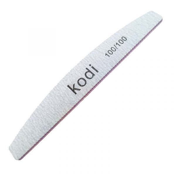 Kodi, Пилка для ногтей Полумесяц (серая) 100/100