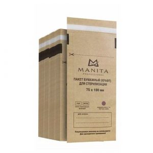 MANITA, Крафт-пакеты для стерилизации 75х150мм, 100шт
