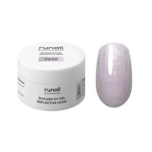 ruNail, Моделирующий УФ-гель «REFLECTIVE NUDE» Светоотражающий (арт.9648), 15г