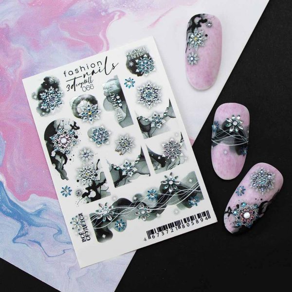 Fashion Nails, Слайдер дизайн 3Dcrystal-066